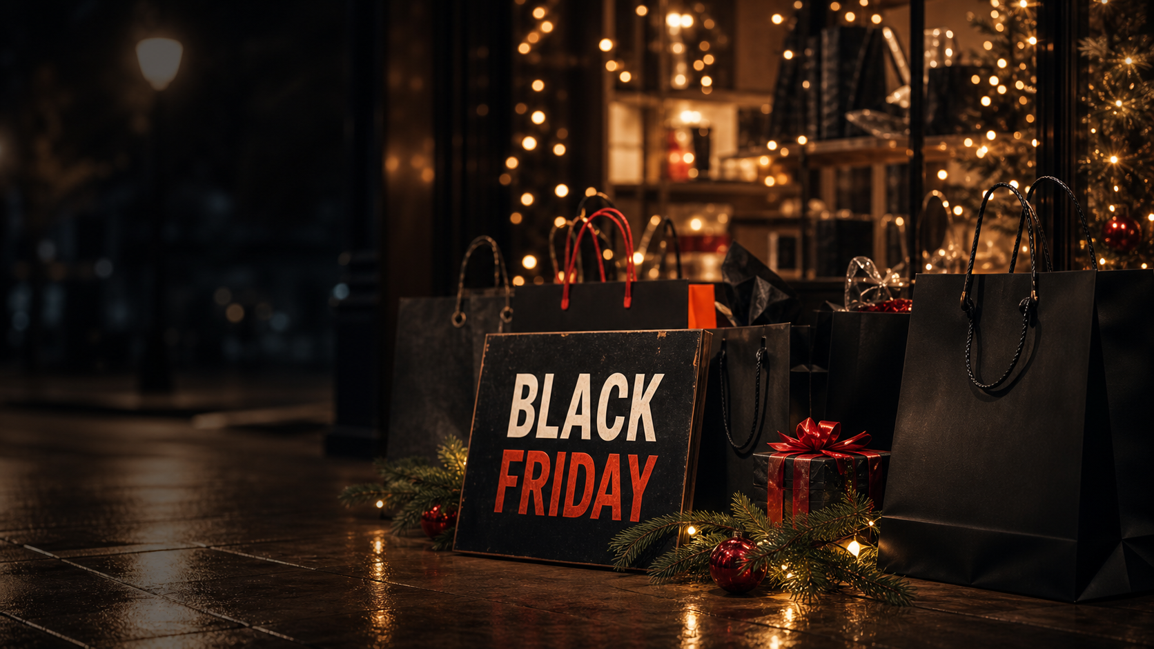 Food and drinks during Black Friday shopping